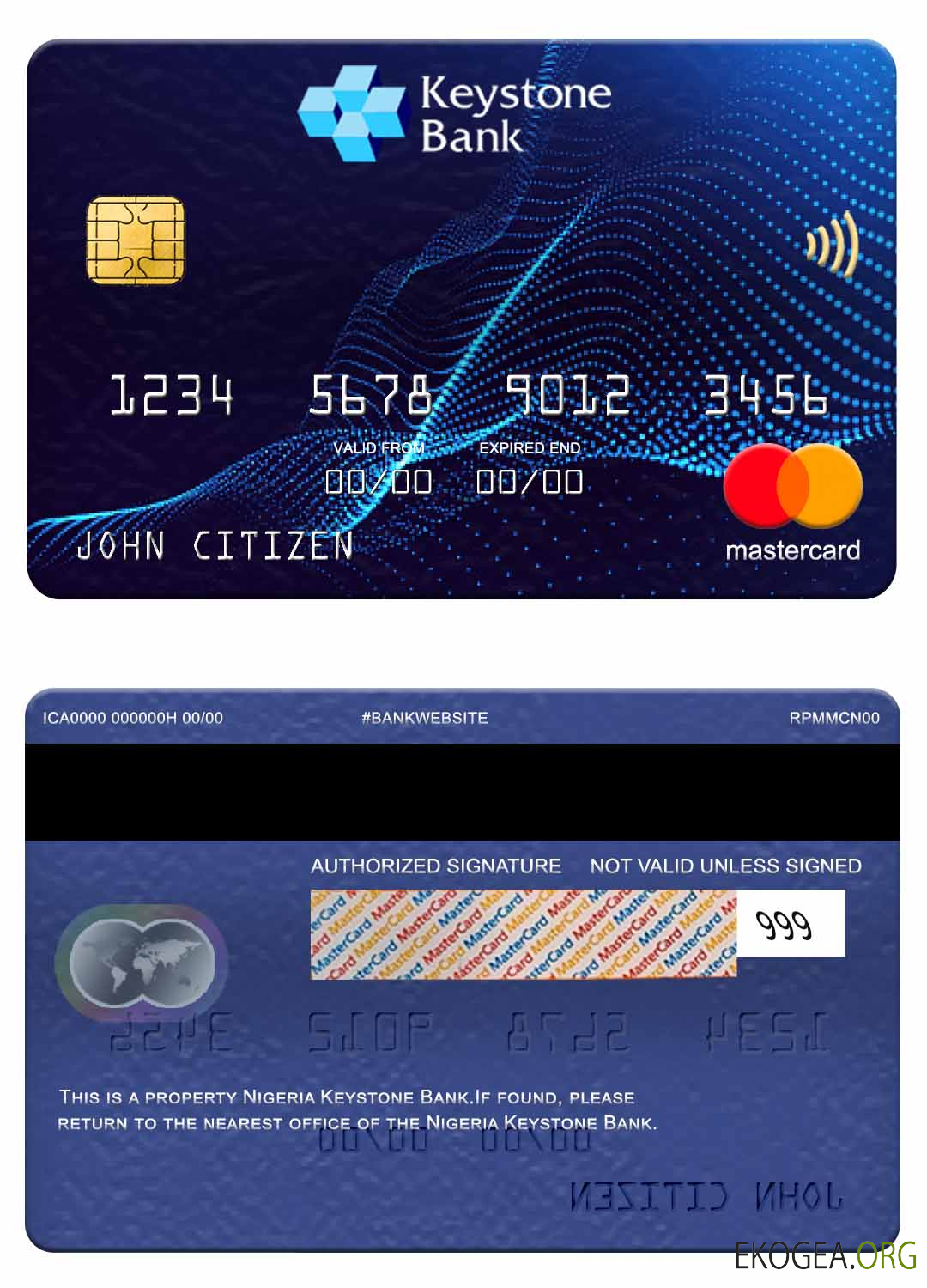 Carte Mastercard de la Keystone Bank du Nigéria